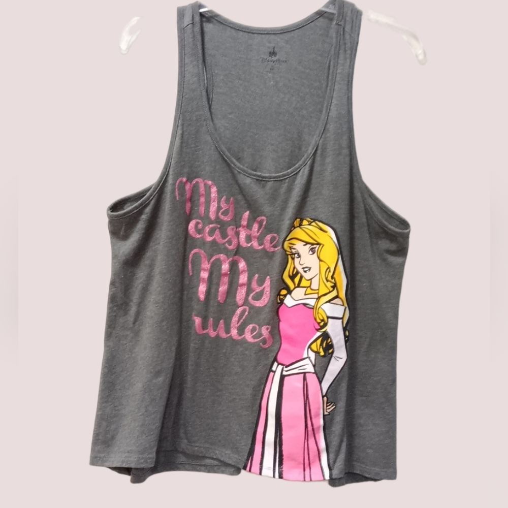 - MY CASTLE MY RULES (glitter lettering)  Disney Parks Princess  tank